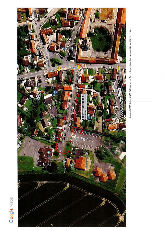 Vu aérienne zone travaux